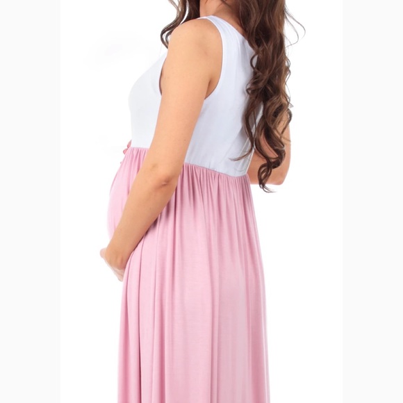 Brand new maternity color block maxi dress - Picture 5 of 5